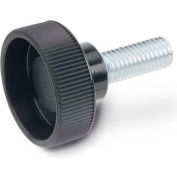 J.W. Winco GN421 creux moleté bouton, 10", 16,5"(.65), M6 x 1.0, 421-M6-10