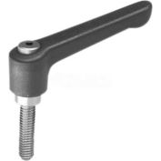 Levier réglable en plastique de nylon avec composants en acier inoxydable 3/8-16 x 1,26 Stud 3,07" L - é.-u.