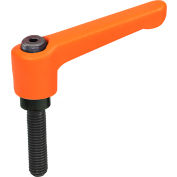 Die Cast levier réglable - 1/2 - 13 - 3,07" poignée - 1,26" Stud - Orange - J.W. Winco 8T32A03O GN300