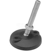 Dispositif de nivellement avec trous pour tire-fonds, goujon de 1/2-13 po x 6 po, diamètre de la base de 1,97 po, 7,375 po H, capacité de charge de 4000 po, É.-U.