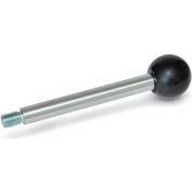 Levier en acier de J.W. Winco GN310 w / boule bouton 8mm D 80mm L M6x1, 0