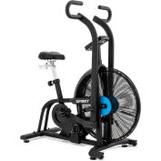 Vélo pneumatique commercial à console complète Spirit Fitness, ventilateur à 9 pales, 350 lb Cap., 48 po L x 26 po P x 50 po H