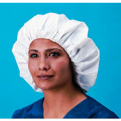 Tyvek® Bouffant Cap/Head Cover, 100% Latex Free, White, 21", 50/Bag