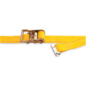 Kinedyne Cargo Control Ratchet Logistic Strap 641601 with Spring Loaded Fitting - 16' x 2" Gray
