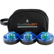 FlareAlert Pro à piles Kit de balise d’urgence 3 LED, bleu, B3-FP-B