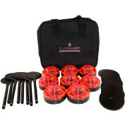 FlareAlert Pro à piles Kit de balise d’urgence 8 LED, rouge, B8-FP-R