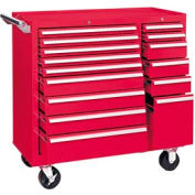 Kennedy® 315XR K1800 Série 39-3/8"W X 18"D X 39"H 15 Drawer Red Roller Cabinet
