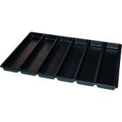 Kennedy® 6 Compartiment Tiroir Organizer, 23"L x 16-5/16"P x 1-3/8"H, Noir