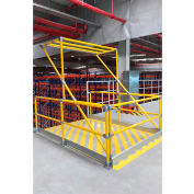 Kee Safety® Pivot Steel Mezzanine Pallet Gate, double profondeur, 60"L x 108"P x 96"H Libre