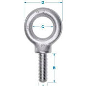 Ken Forging K2023-HDG - Carbon Eyebolt - 3/8-16 - 1-1/4" Shank - Galvanized - Made In USA