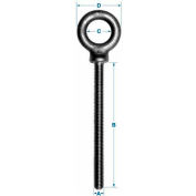 Ken Forging K2024-6 - Carbon Eyebolt - Shoulder Pattern - 7/16-14 - 6" Shank - Made In USA