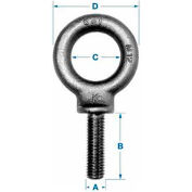 Boulon à œil Ken Forging M30, métrique, à épaulement – M30 x 3,5 – Fabriqué aux États-Unis