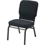 KFI surdimensionné Chaire de l’église - sans bras - gerbage - vinyle noir Black Frame