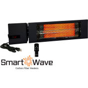 King Electric SmartWave Carbon Fiber Radiant Electric Heater, 1500W, 120V, Black