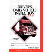 LabelMaster® VIR0001 Driver's Daily Vehicle Inspection Report Book, Standardized, 5.5 x 8.5 inch