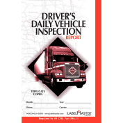 LabelMaster® VIR0001 Livre du rapport d’inspection quotidienne des véhicules du conducteur, normalisé, 5,5 x 8,5 pouces