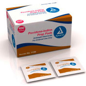 Kemp USA Povidone Iodine Prep Pad Medium, 100 PCS