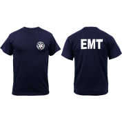 Kemp USA Navy Size Large EMT Shirt Printed Front And Back