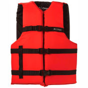 Veste de vie universelle pour adultes Kemp, Rouge et Noir, 20-002-ADULT-RED