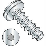 #2 x 3/8 6 Lobe Pan Plastite Alternative 48-2 entièrement filetée Zinc Bake et cire - Pkg de 10000