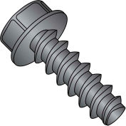#8 x 3/8 Unslotted Indented Hex Washer Plastite Alternative 48-2 FT Black Oxide & Wax - Pkg of 10000