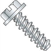 #8 x 1-1/4 #6HD fendue en retrait hexagonale haute basse Zinc entièrement filetée Bake - Pkg de 4000