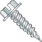 10-12X1 1/2 Slot Hex Washer Self Piercing 5/16 Across Flats Full Thread Zinc Needle Point 2000 pcs