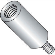6-32 x 1/2 One Quarter Round Male Female Standoff - Brass Nickel - Pkg of 500