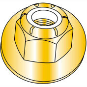 1/2-13 nylon Insert bride contre-écrou hexagonal 8e Zinc jaune, paquet de 100