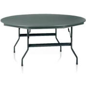 KI Plastic Folding Table - 72" Round - Blue Grey Top - Duralite Series