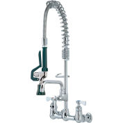 Krowne 18-708L - série Royal 8" Space Saver prérincer w / robinet, 8" bec, Wall Mount Low Lead