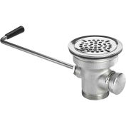 Krowne 22-204 - 3-1/2" Twist déchets Drain avec débordement de sortie de 1-1/4" (bouchon inclus)