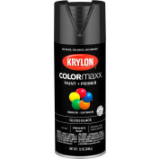 Krylon® Colormaxx™ Paint & Primer, 12 oz., Gloss Black - Pkg Qty 6