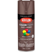 Krylon® Colormaxx™ Paint & Primer, 12 oz, cuir brillant brun, qté par paquet : 6