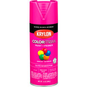 Krylon® Colormaxx™ Paint & Primer, 12 oz, rose mambo brillant, qté par paquet : 6