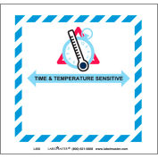 Étiquettes LabelMaster® avec impression « Sensible au temps et à la température », 4-3 / 4 « L x 5"W, blanc, rouleau de 500