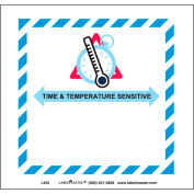 Étiquettes LabelMaster® avec impression « Sensible au temps et à la température », 4-3 / 4 « L x 5"W, blanc, rouleau de 50