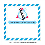 Étiquettes LabelMaster® avec impression « Sensible au temps et à la température », 4-3 / 4 « L x 5"W, blanc, rouleau de 50