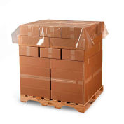 Feuilles supérieures de palette poly, 48 « L x 48"L, 1,5 Mil, Clair, 600 / Rouleau