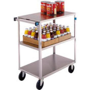 Lakeside® 351 Medium Duty Stainless Steel 3 Flush Shelf Cart 500 Lb Cap