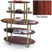 Geneva Lakeside Oval Dessert Display Cart w/ 5 Open Shelves, 37212-04