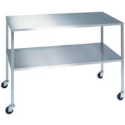 Lakeside® 8398 Stainless Steel Instrument Table with Shelf - 60"L x 24"W x 34"H