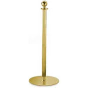 Lavi Industries Marquis Portable Queueing Post, 39"H Polished Brass Post