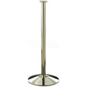 Lavi Industries Concourse Portable Stanchion, 38"H Polished Brass Post