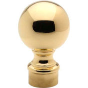 Lavi Industries, Ball Finial, for 1" Tubing, Polished Brass