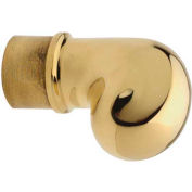 Lavi Industries, Scroll Finial, for 1.5" Tubing, Polished Brass