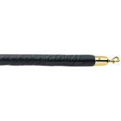 Lavi Industries 4'L Black Vinyl Rope With Polished Brass Hooks