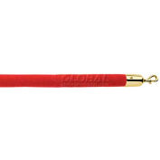 Lavi Industries 4'L Cardinal Velour Rope With Polished Brass Hooks
