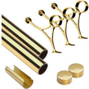 Trousse d'appuie-pieds Lavi Industries, 6 pi, tube de 2 po, laiton poli