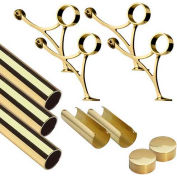 Trousse d'appuie-pieds Lavi Industries, 12 pi, tube de 2 po, laiton poli